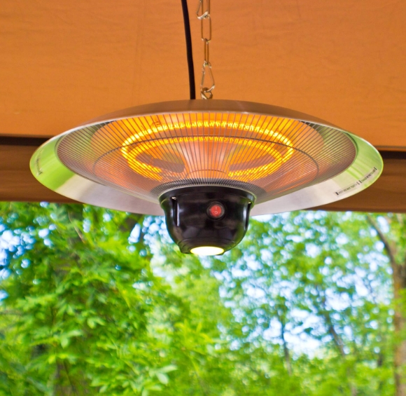 Distance between patio heater and ceiling